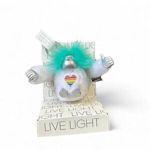 Rainbow pride Kipling white and blue Light gorilla monkey plush toy bag charm